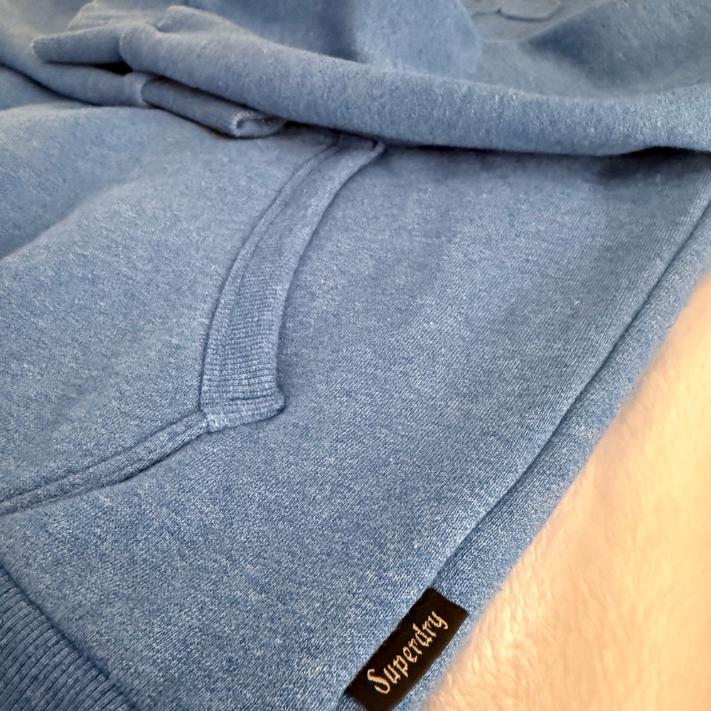 Superdry Men's Light Blue Hoodie Sweater - Sz Small - Picture 4 of 6